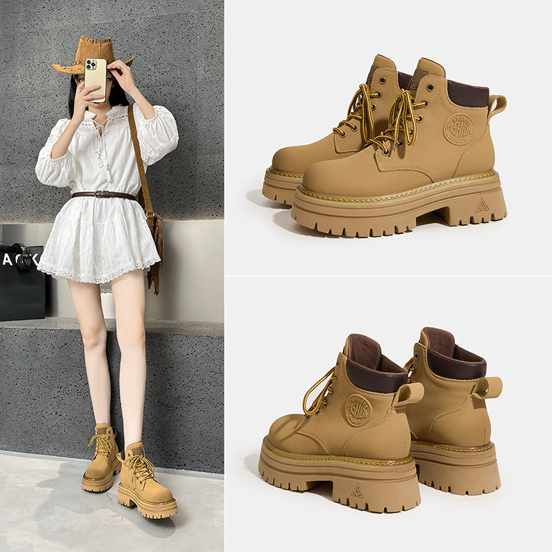 Women's Worker Autumn Martin Outdoor Hiking Platform Boots