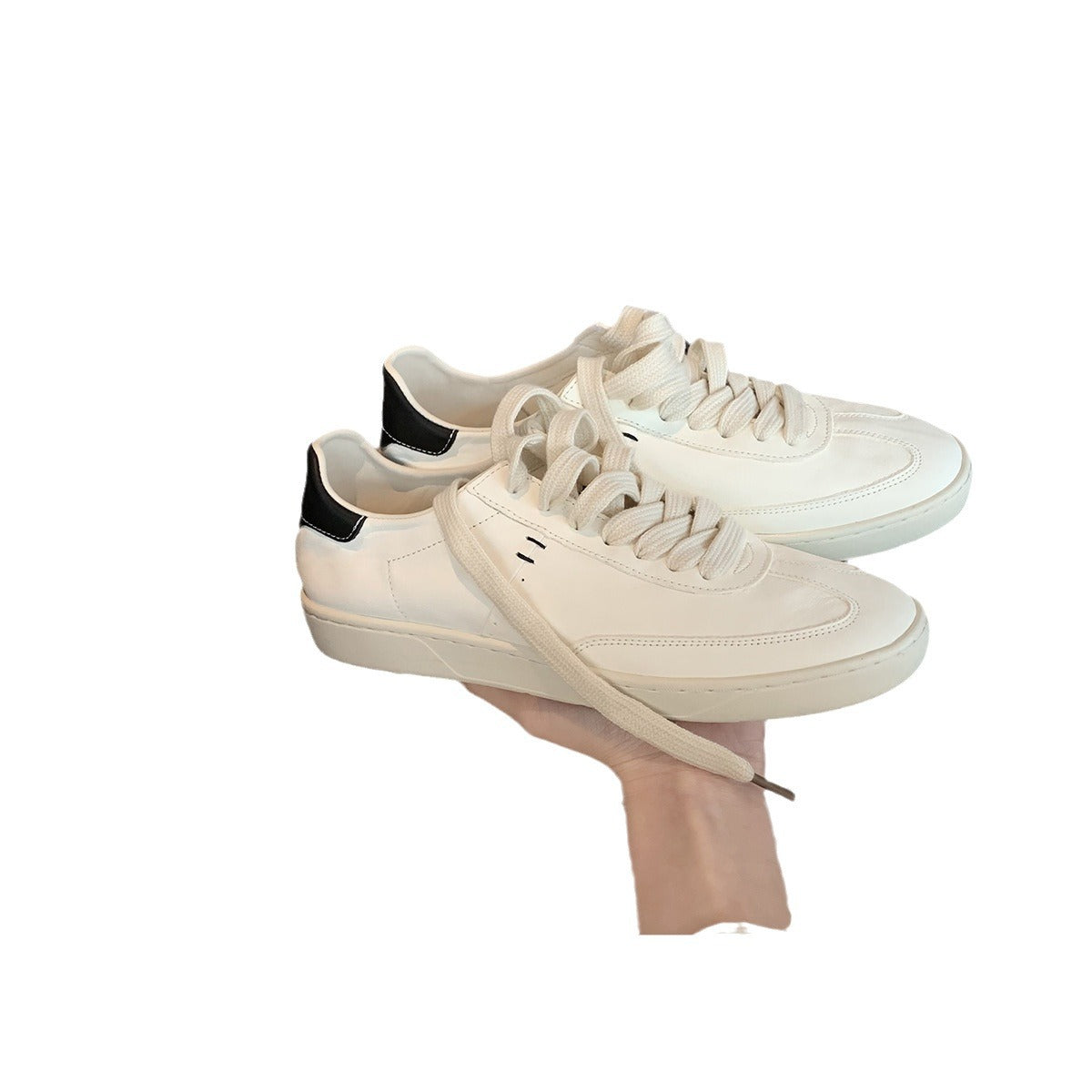 Women's Grape Mom Cowhide Lace Up Sports Round Casual Shoes