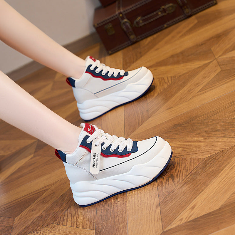 Women's Thick-soled Heightened Daddy Genuine Trendy Muffin Sneakers