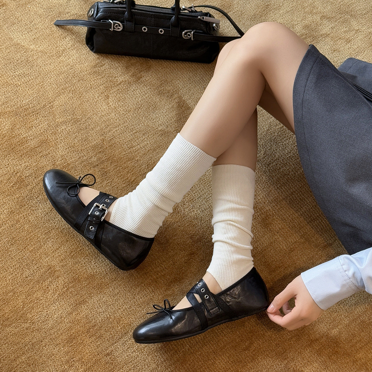 Women's Spring Mary Jane Round Toe Flat Retro Gentle Women's Casual Shoes