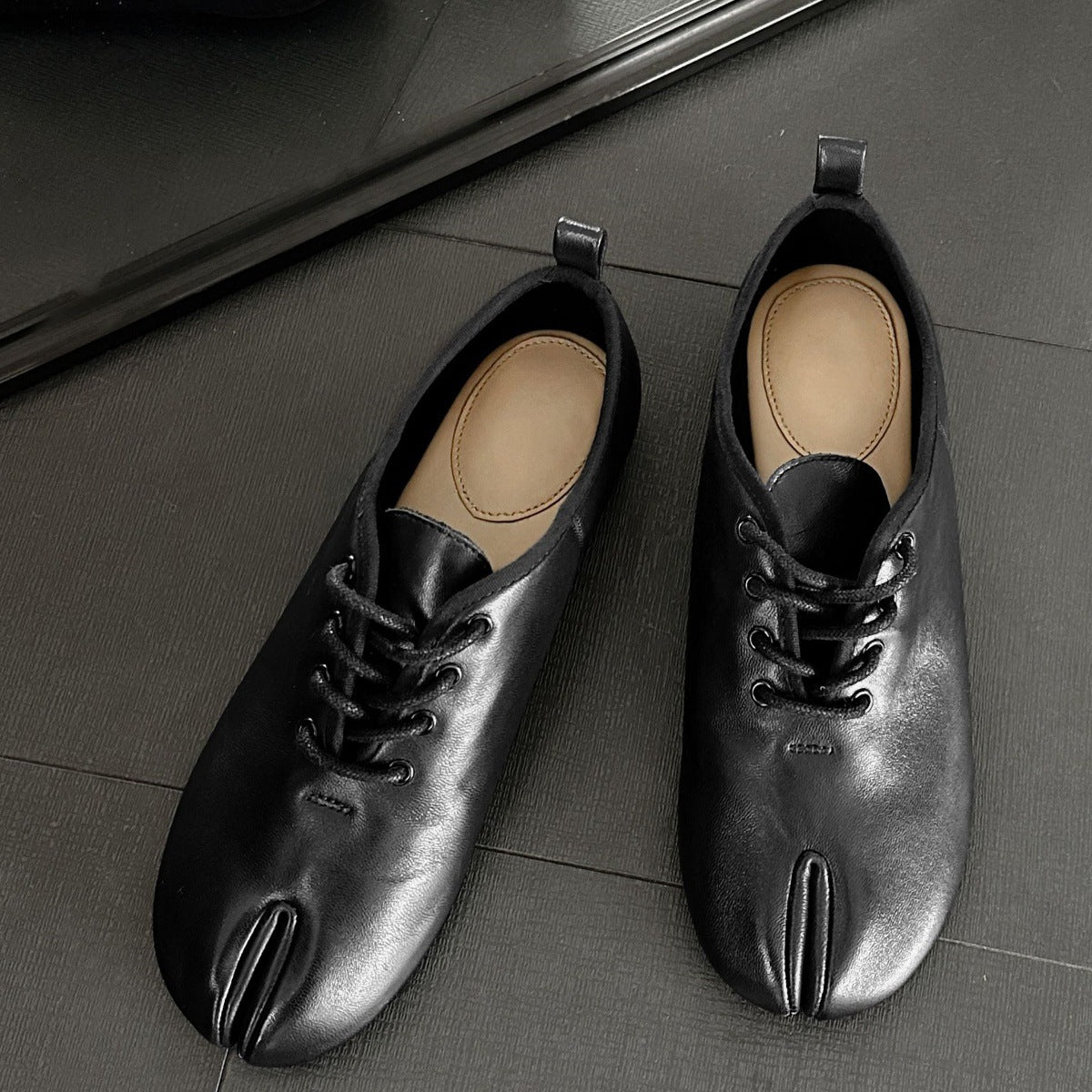Women's Genuine Ballet Autumn Flat British Style Versatile Single-layer Women's Shoes