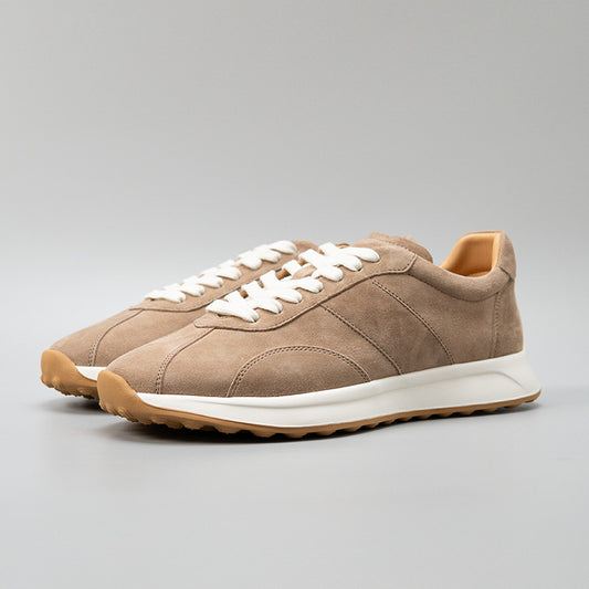 Men's Desert Apricot Sports Daily Retro Fashion Men's Casual Leather Shoes