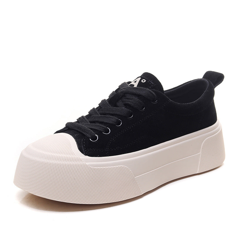 Women's Genuine Retro Platform Round Toe Fashion Women's Casual Shoes