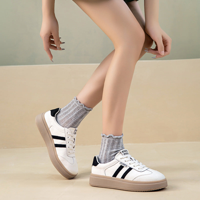Women's Western Style German Training Autumn Versatile Platform Fashion Good-looking Women's Board Shoes