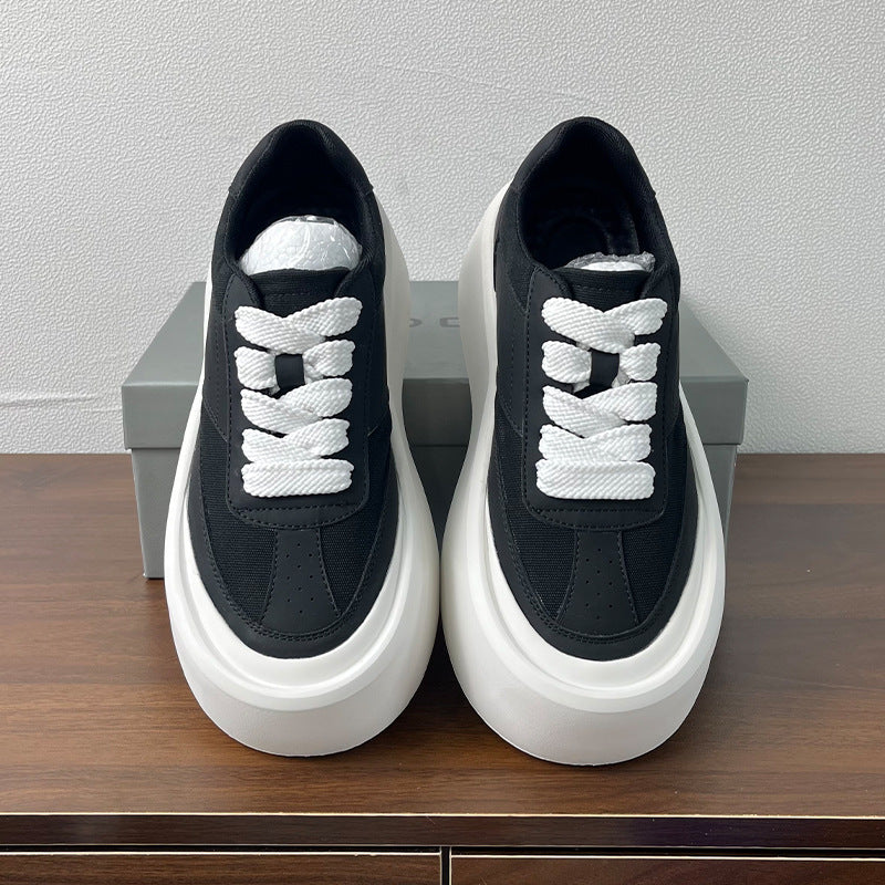 Men's Beautiful Platform Sports Bread White Sneakers