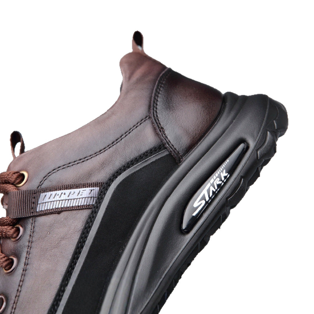 Men's Fashionable First Layer Calf Spring Lightweight Daily Men's Casual Shoes