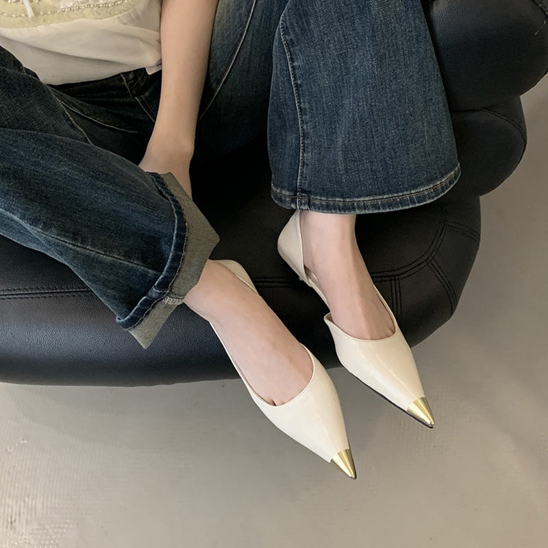 Women's Pumps Stiletto High-grade Design Sense Niche Pointed Side Heels