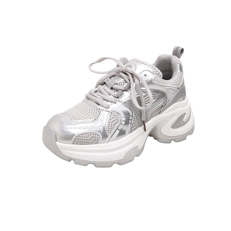 Women's Grape Mom Summer Lightweight Breathable Mesh Thick Sneakers
