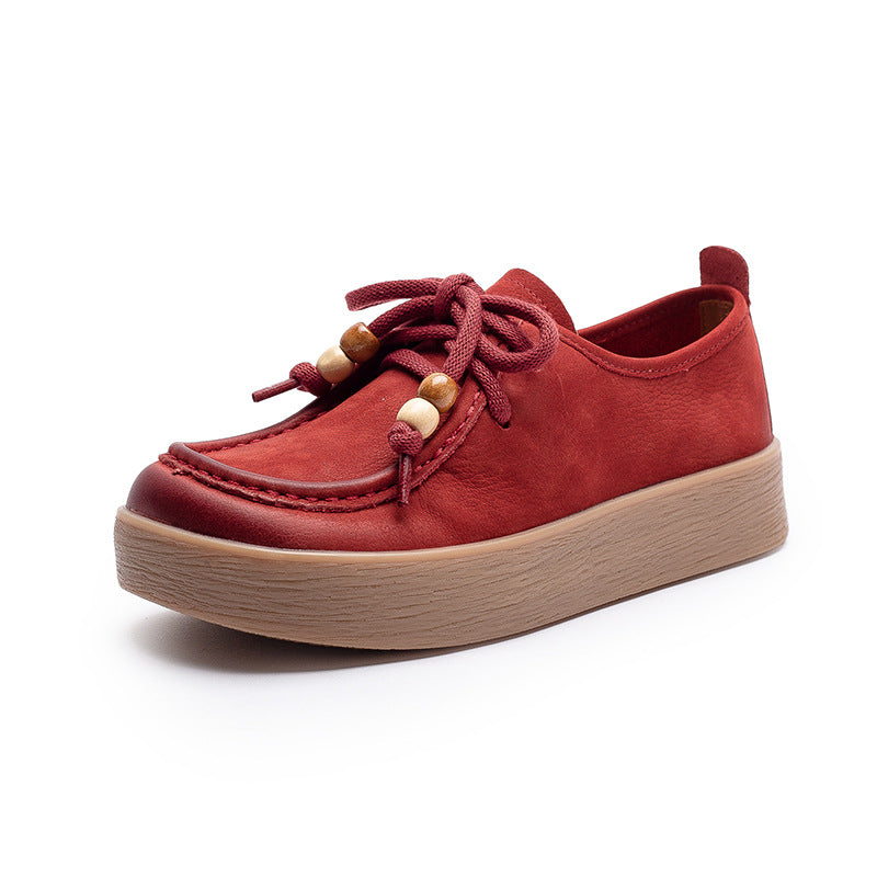Women's Retro Style Platform Comfortable Commuter Western Men's Shoes