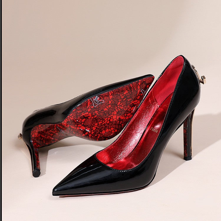 Low-cut Stilettos Red Bottom Man Attracted Sexy Heels