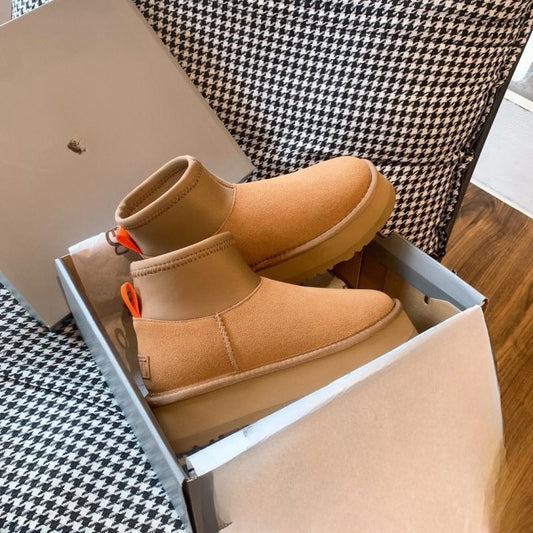 Women's Pencil Winter Elastic Fabric Fleece-lined Thick Outdoor Snow Boots