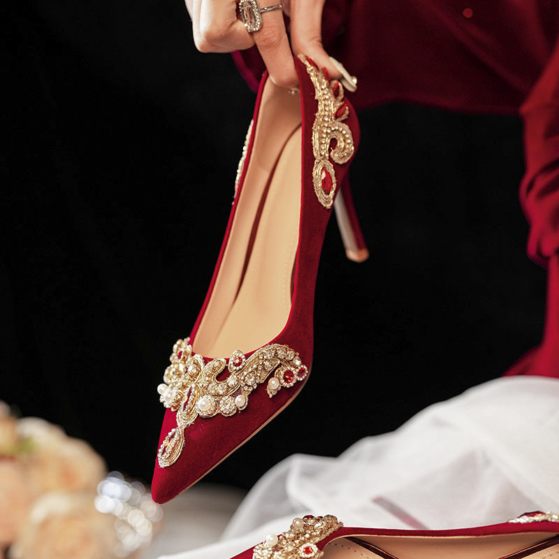 Red Wedding Female Summer Not Tired Feet Women's Fashion Shoes