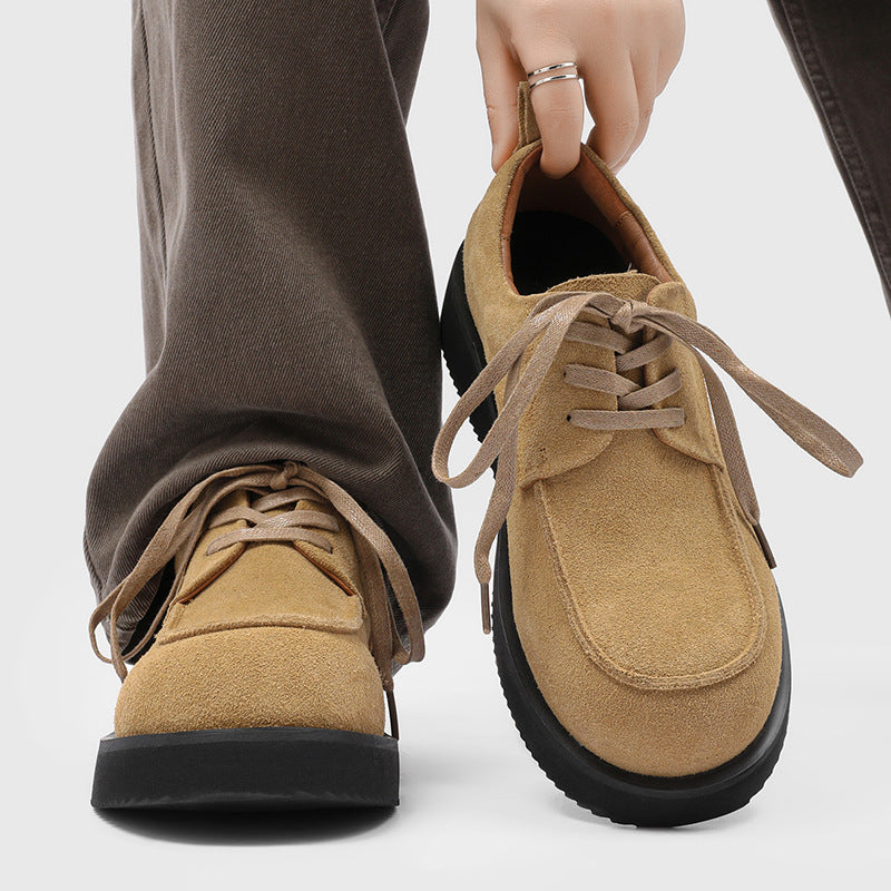 Men's High-grade Versatile Fashion Derby Commuter Elevator Wild Big Men's Shoes