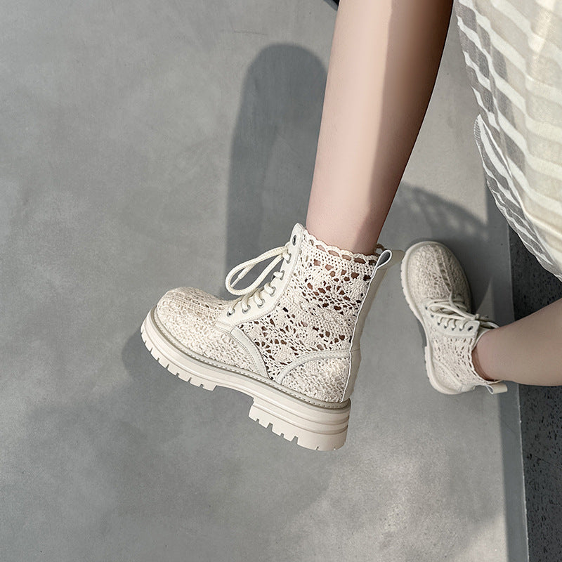 Women's Woven Martin Summer Mesh Surface Hollowed Breathable Sandals