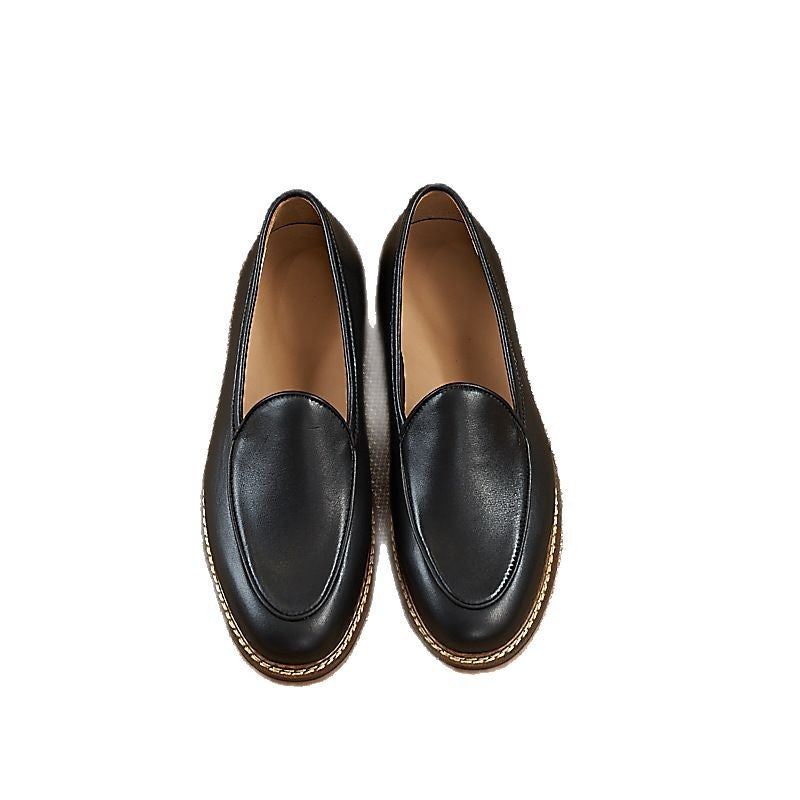 Men's Platform Lightweight Laceless Board Top Layer Men's Shoes