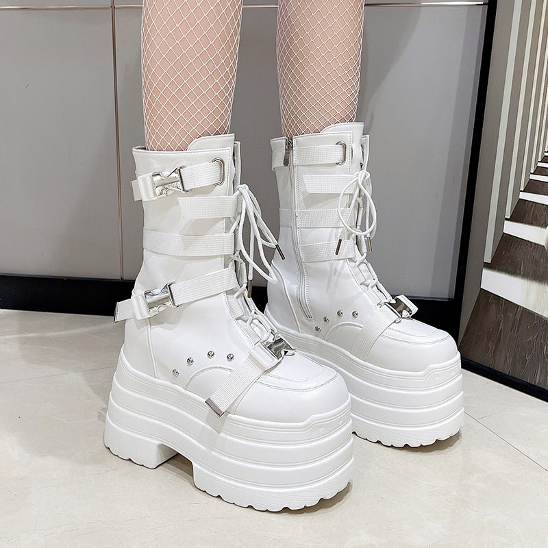 Culture Platform Martin Punk Hot Mechanical Women's Leather Boots
