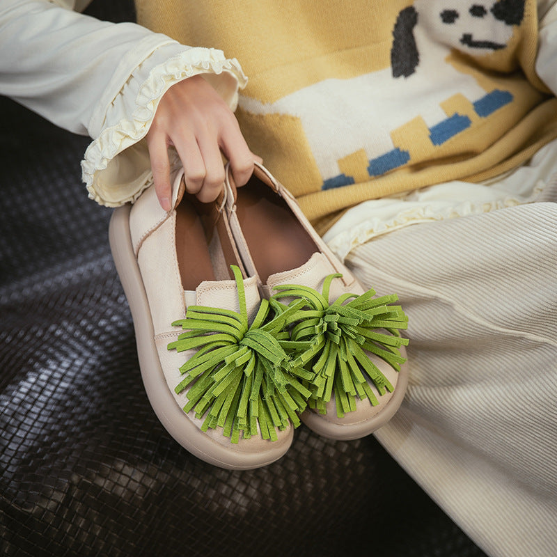 Women's Comfortable Ethnic Style Su Slip-on Pumps Top Layer Women's Shoes
