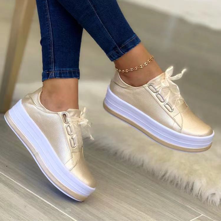 Women's Size Pumps Round Head Thick Bottom Casual Shoes