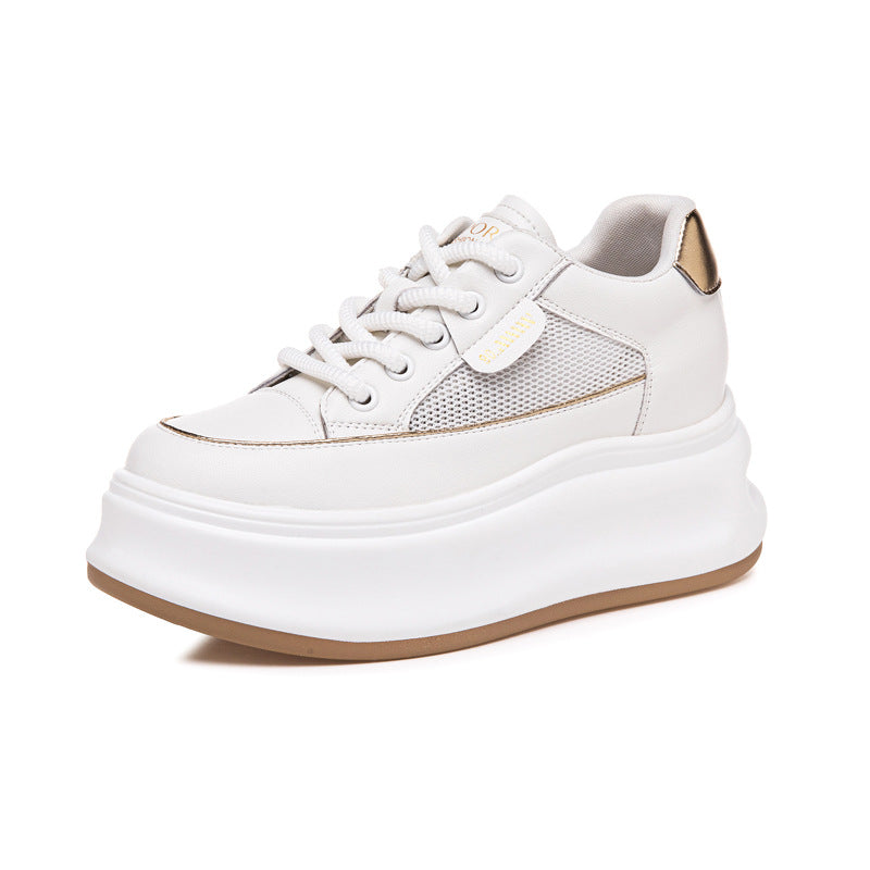 Women's Summer Height Increasing Insole Mesh Breathable Platform Casual Shoes