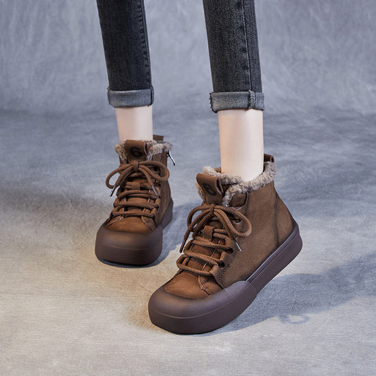 Women's Winter Thick Plus Veet Warm Cotton Genuine Snow Boots