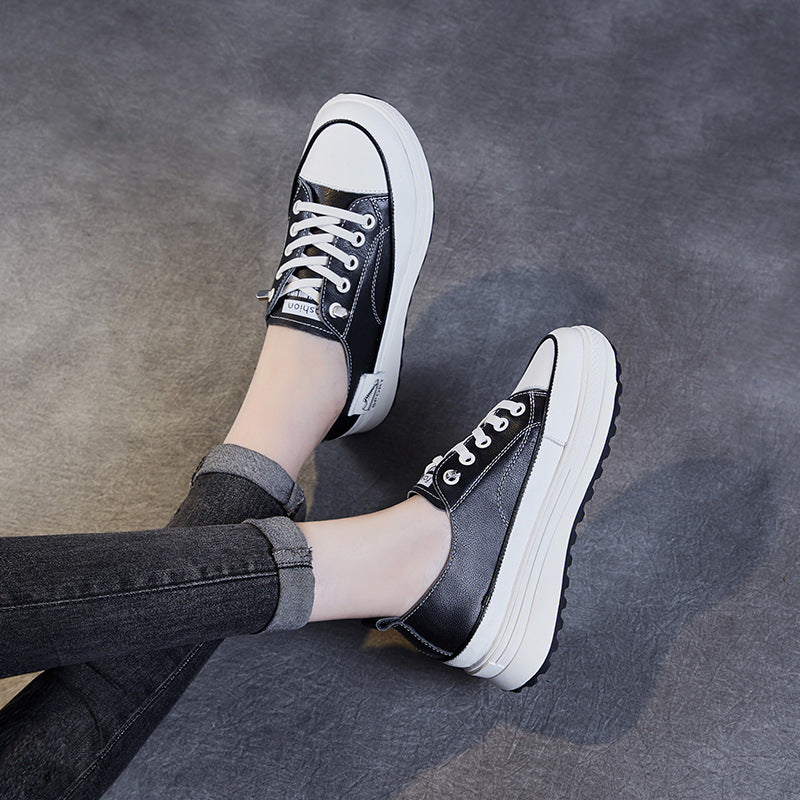 Women's White Raise The Bottom Muffin Biscuit Casual Shoes
