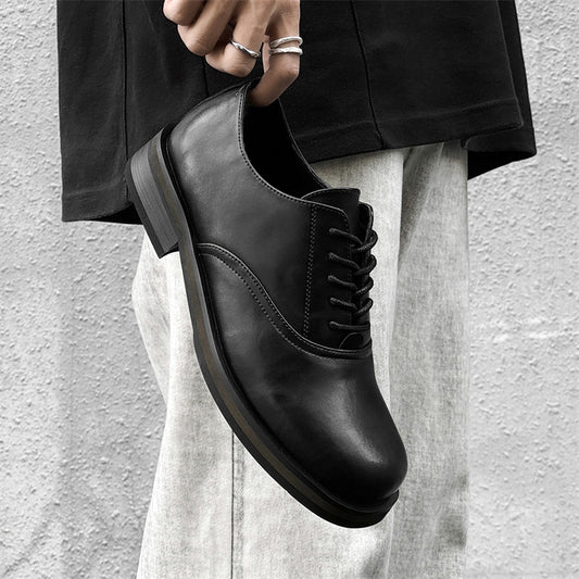 Thick Bottom Derby British Business Formal Leather Shoes