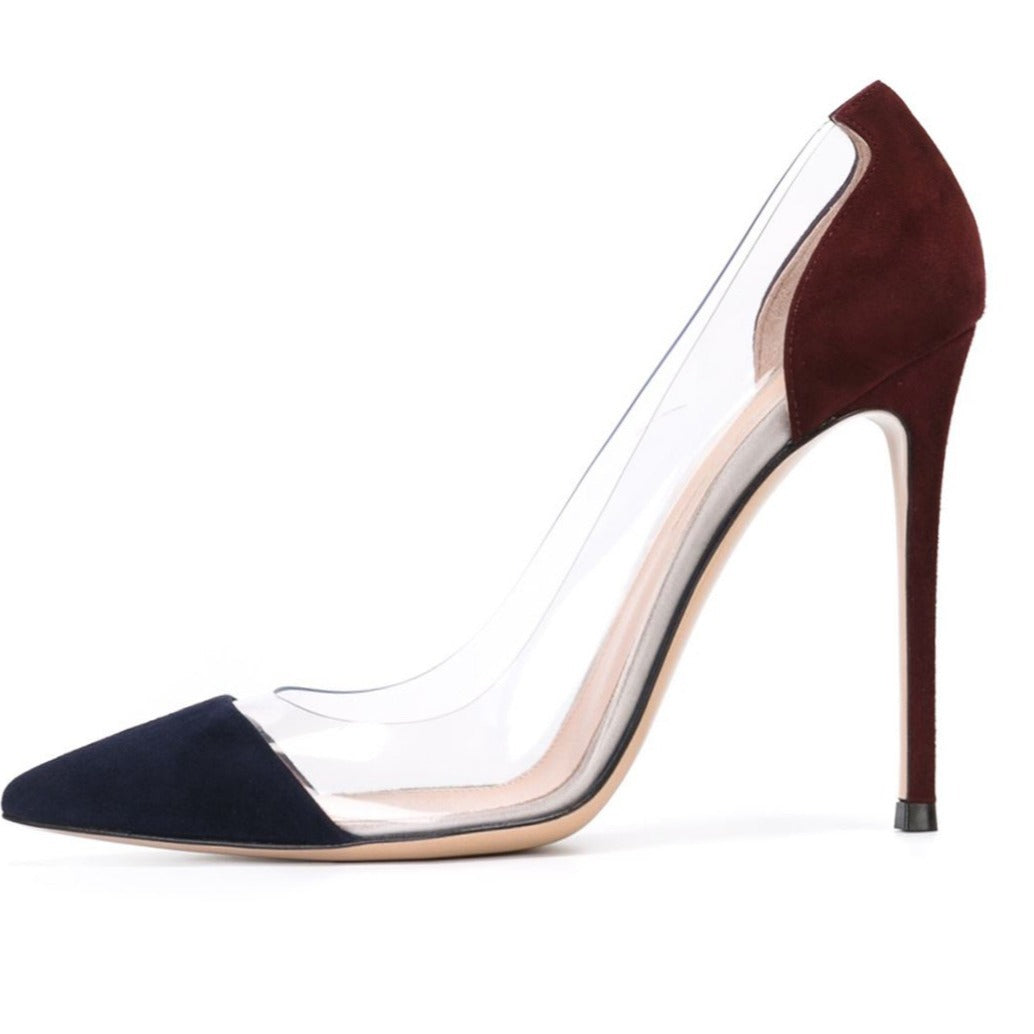 Women's Toe Stitching Transparent Cm High Versatile Women's Fashion Shoes