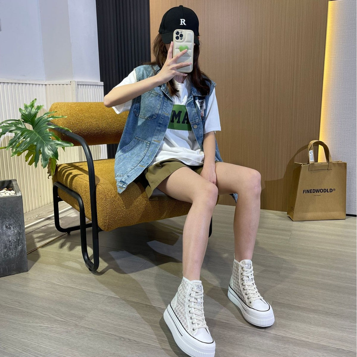 Women's Summer Hidden White Breathable Mesh Platform Casual Shoes