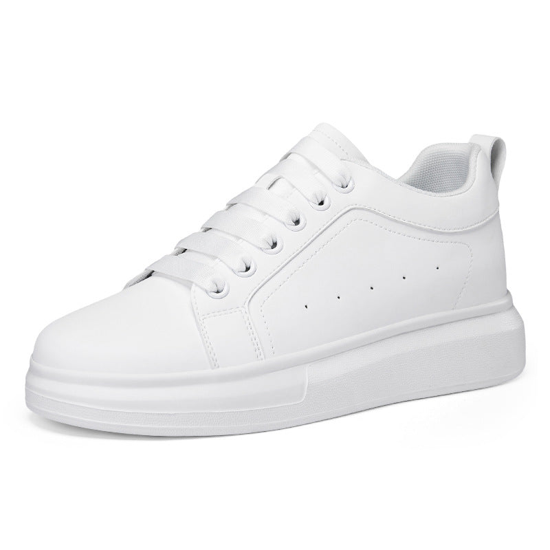 Men's Height Increasing Insole Large Size White Men's Sports Shoes