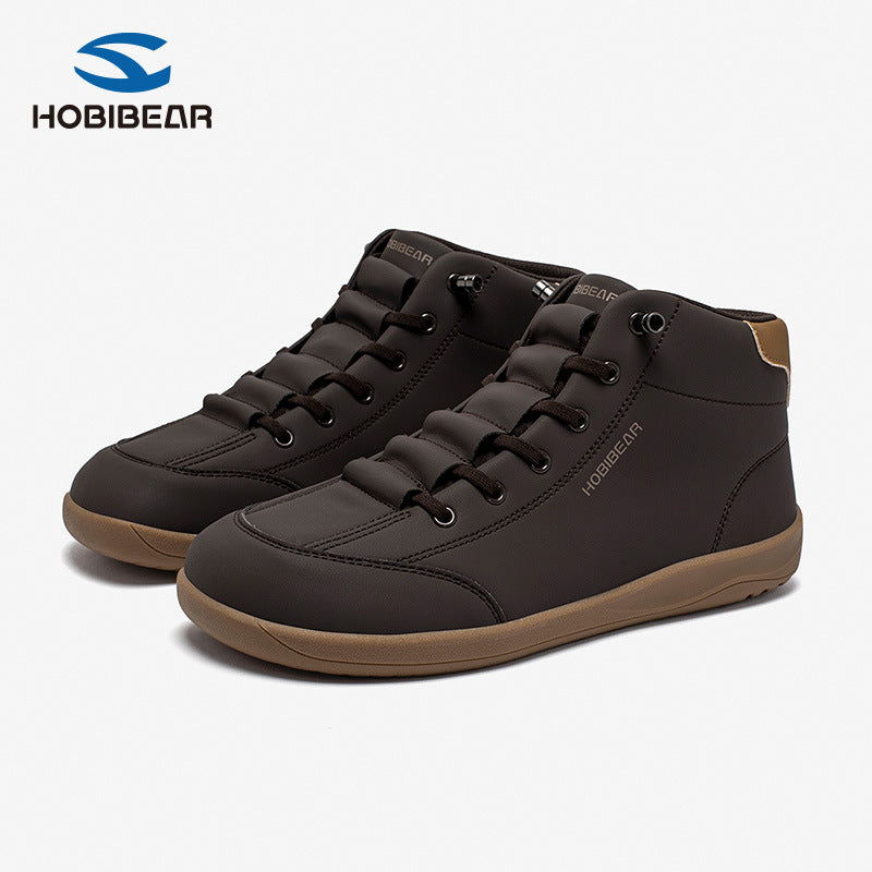 Wide Toe Synthetic Vamp Short Slip-on Boots