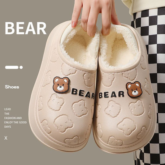 Women's Three Cotton Bag Indoor Home Warm Slugged Bottom Women's Shoes