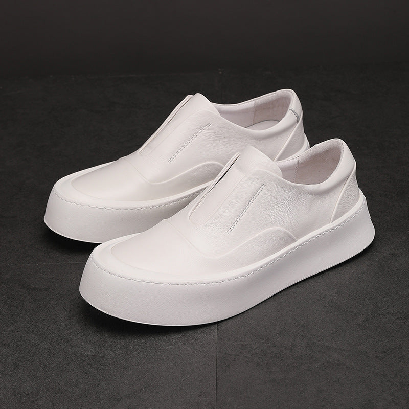 Men's Breathable Wearable Korean Fashion White Slip-on Casual Shoes