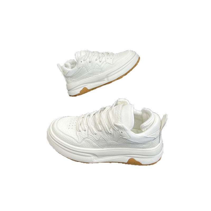 Men's Platform White Versatile Green Sports Breathable Men's Board Shoes