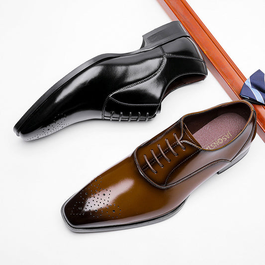 Men's Genuine Business Formal Cowhide Gentleman Pure Leather Shoes