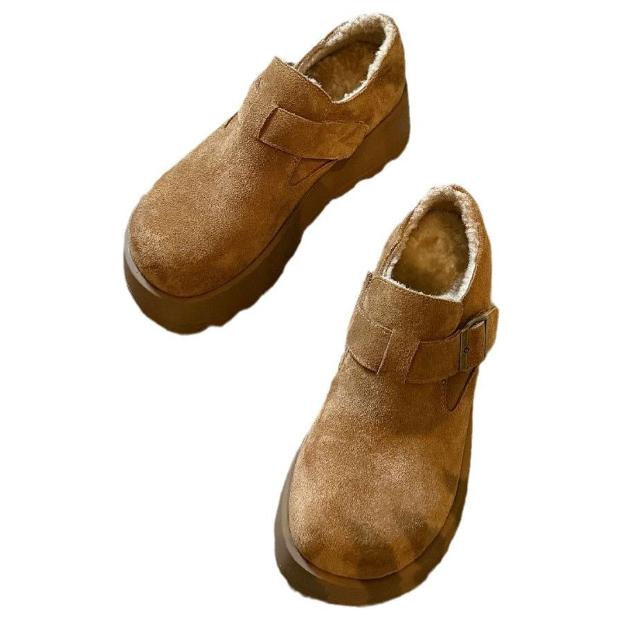 Women's Small Raise The Bottom Wool Fleece Snow Boots