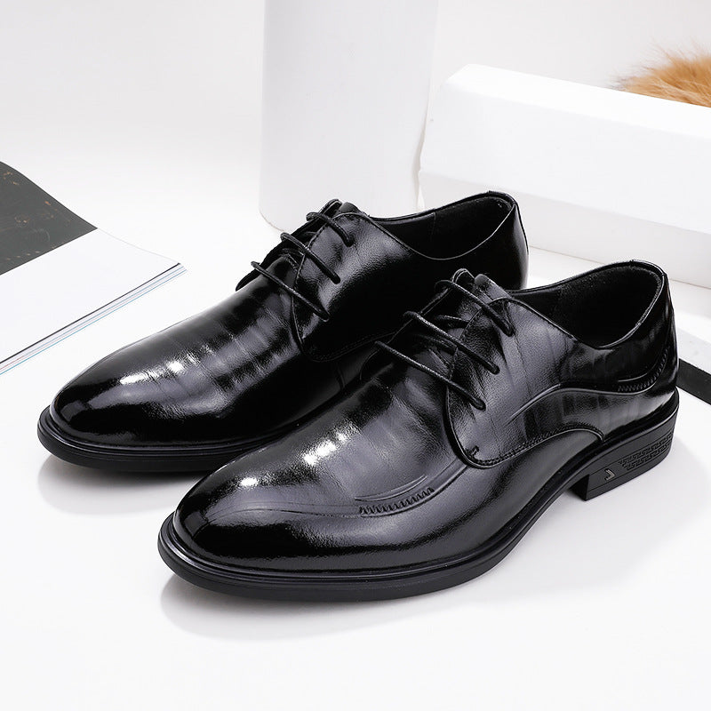 Men's Business Formal Wear Soft Bottom Top Leather Shoes