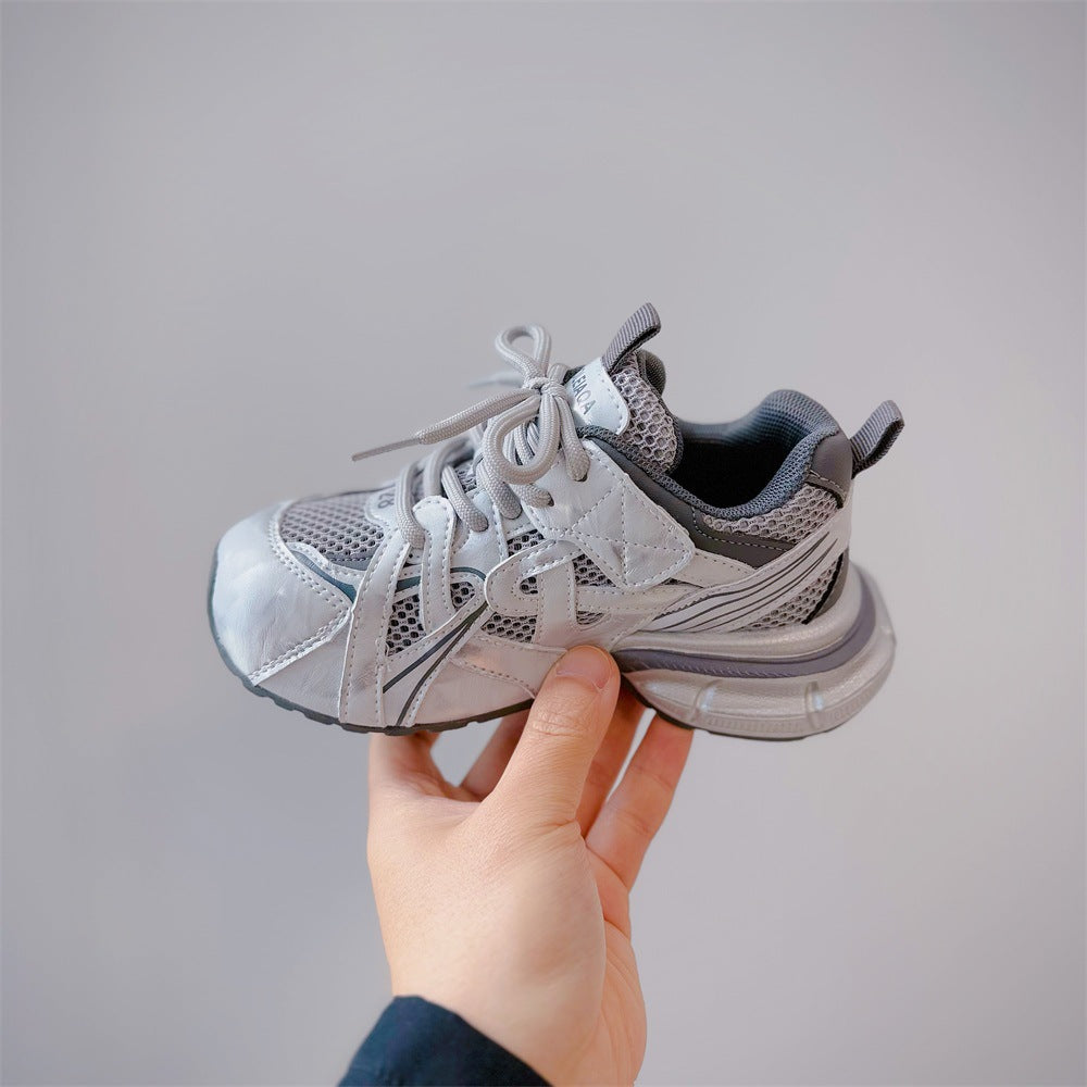 Children's Single Mesh Breathable Korean Fashion Retro Casual Shoes