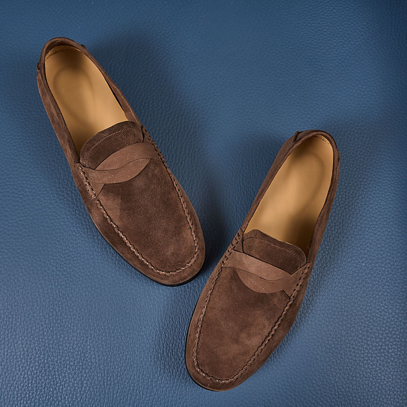Men's Style Suede Slip-on Old Money Tods Genuine Breathable Loafers/doug Shoes