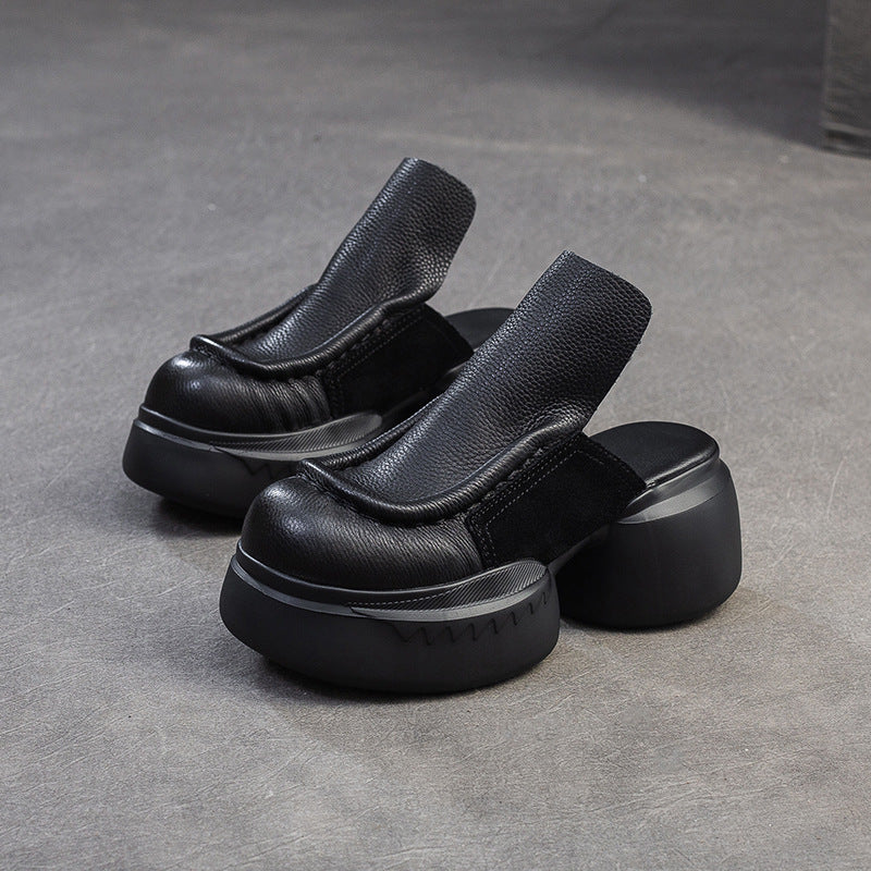 Women's Closed Toe Roman Style Platform Outdoor Thick-soles Slippers