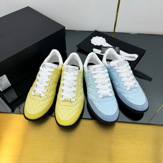 Classic Style Genuine Diamond Plaid German Training Lace Sneakers