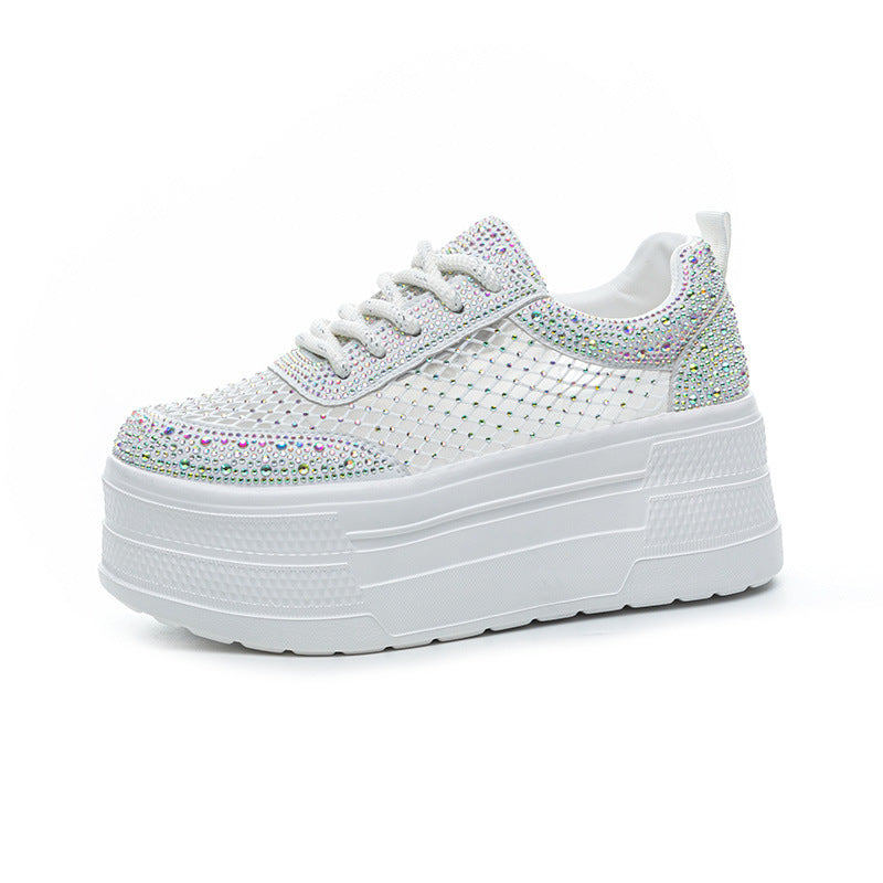 Women's Hot Rhinestone White Summer Versatile Women's Casual Shoes