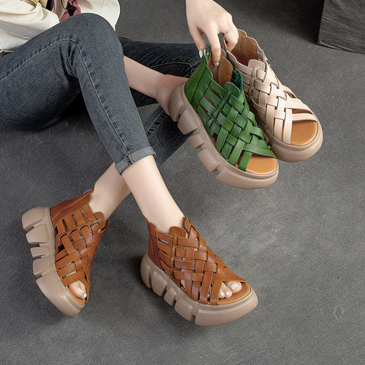 Women's Bottom Breathable Candy Color Comfortable Roman Sandals