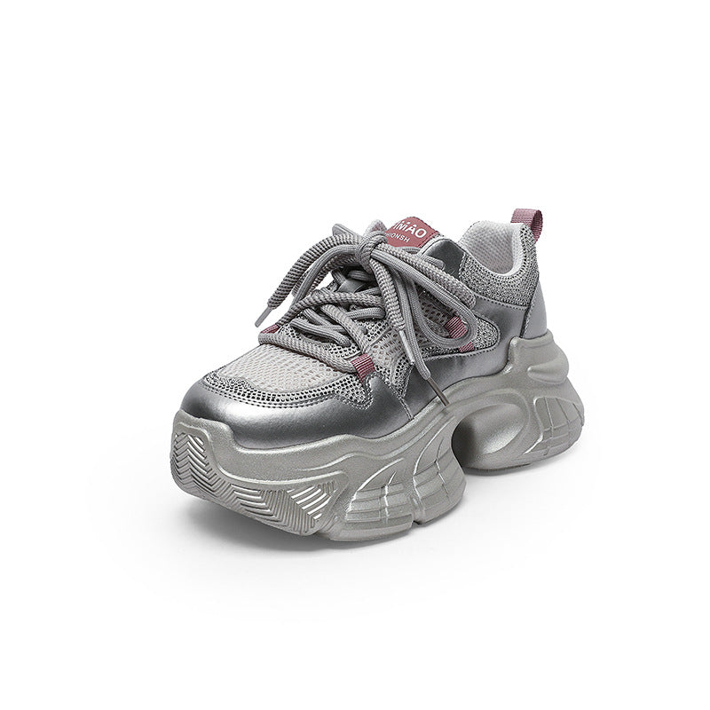 Women's Thick Bottom Dad Spring Height Increasing Sneakers