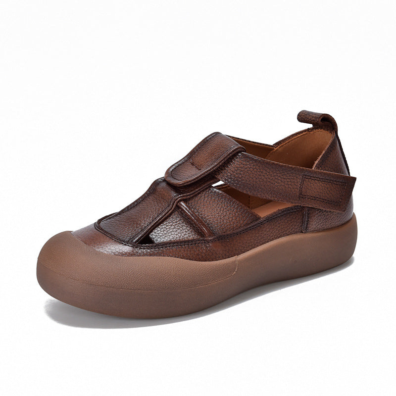 Price Summer Hollow Velcro Top Layer Sandals
