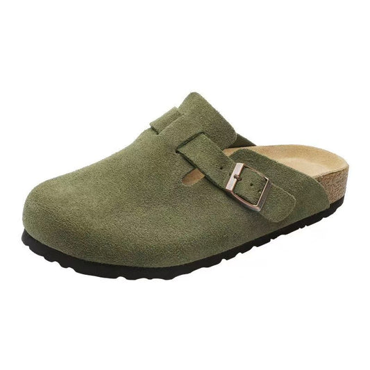 Men's Genuine Cowhide Pure Source Comfortable Vintage Cork Thick Bottom Toe Platform Sandals