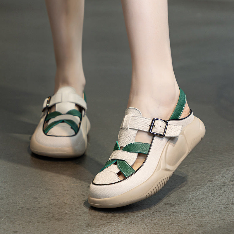 Women's Summer Platform Genuine Breathable Outer Wear Sandals