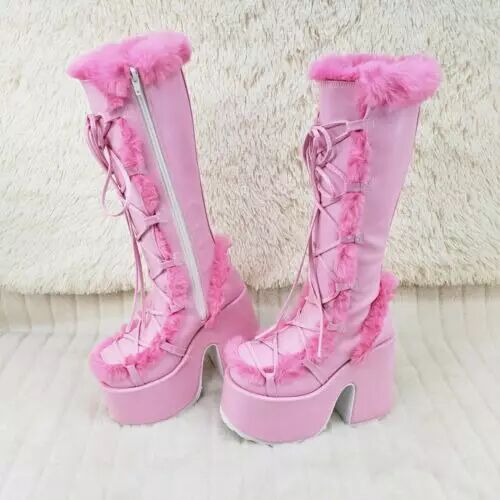 Women's Thick Bottom Banquet Large Size Furry Boots