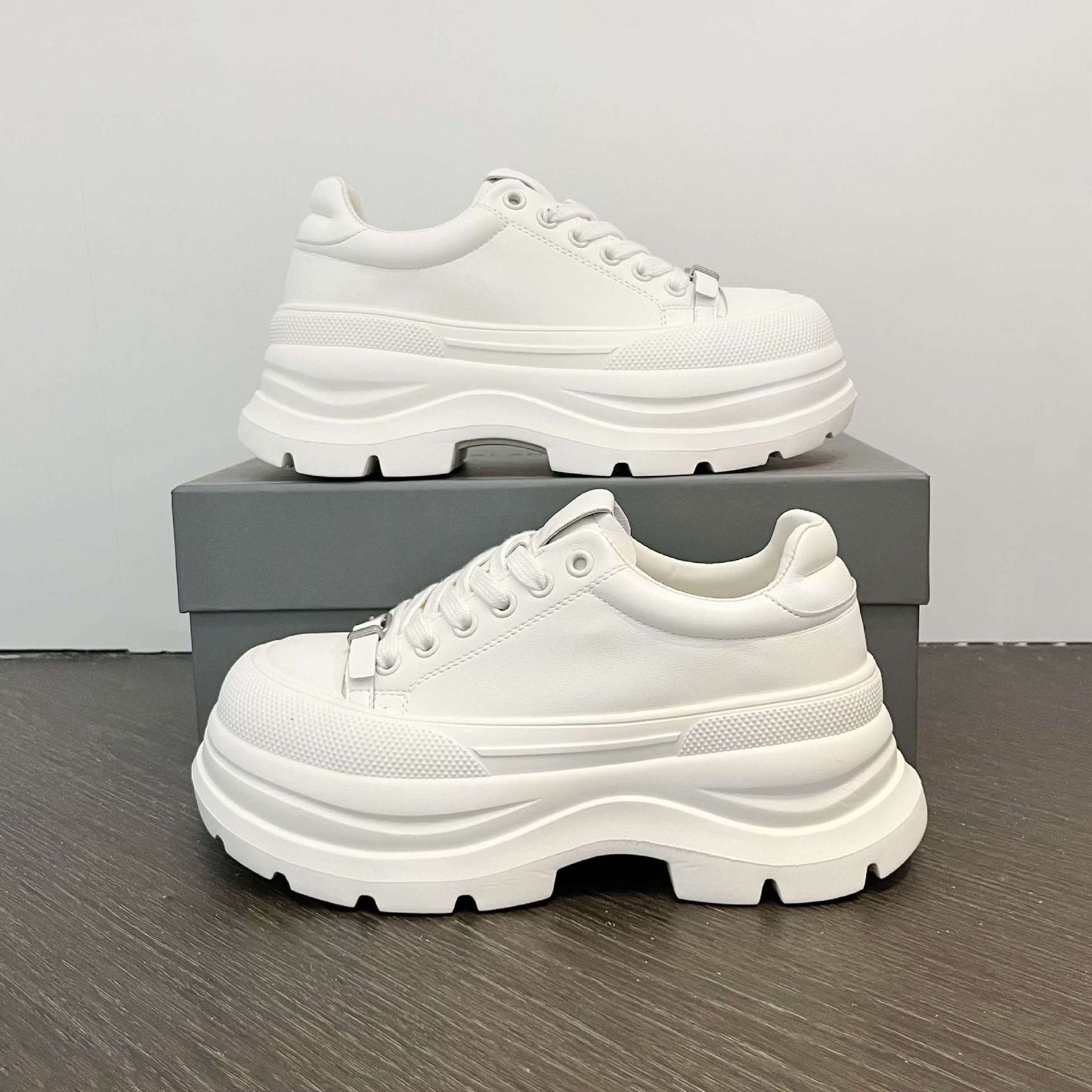 Women's Increasing Korean Style Platform Lace Up Women's Casual Shoes