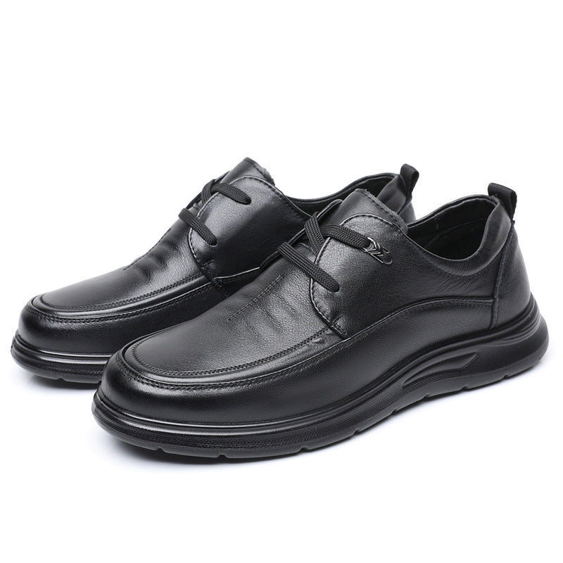 Men's Spring Deposit Round Toe Formal Wear Office Men's Casual Leather Shoes