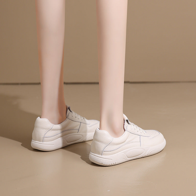 Women's Thin White Breathable Flat Retro Versatile Sports Women's Casual Shoes